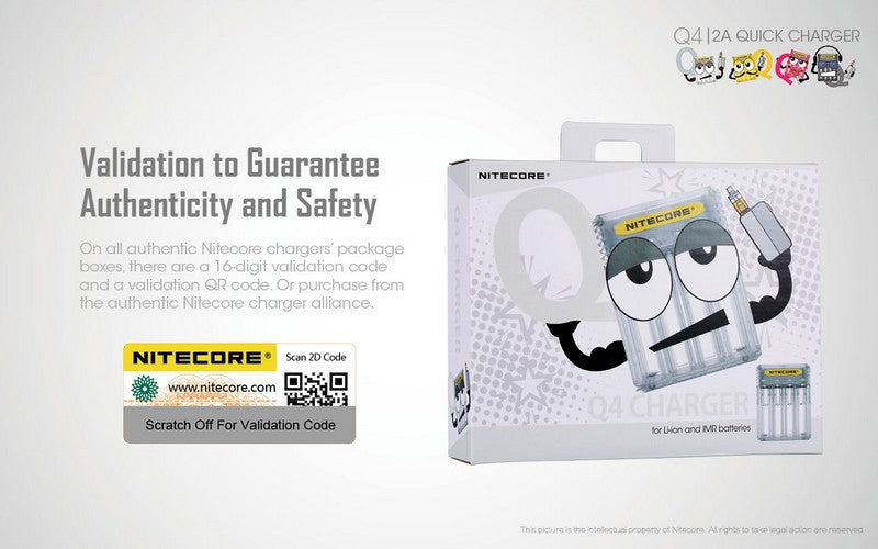 Nitecore Chargeur Q4 NYCTALOPE