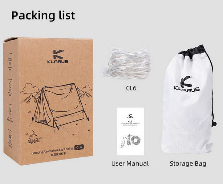 Guirlande Lumineuse Klarus CL6 Warm/White ou multicolore éclairage évènementiel NYCTALOPE