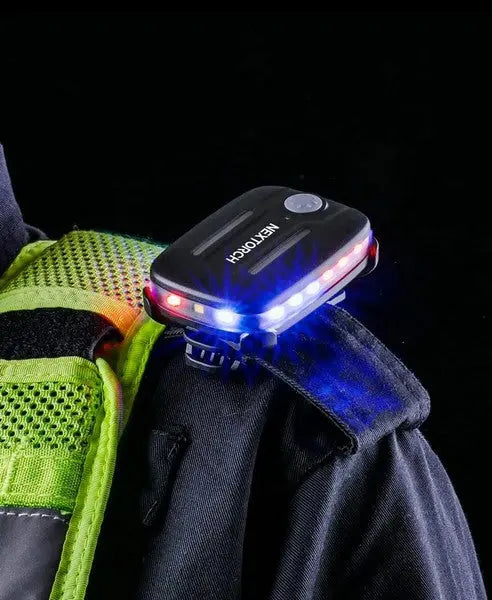 Lampe Multifonction Nextorch UT22L (Molle et Clip) - 11 Lumens - rouge et bleu clignotant - warning light NYCTALOPE