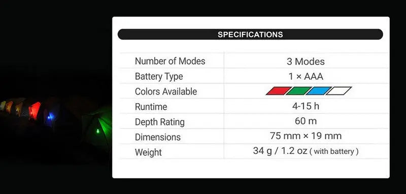 Lampe Nextorch GT-AAA Signal Light - haute intensité étanche jusqu'à 60 mètres NYCTALOPE