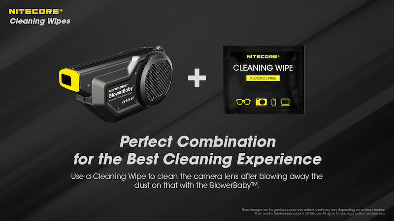 Lingette Nettoyante Nitecore NC-CK008 – Sans alcool et toutes surfaces – 60 pièces NYCTALOPE