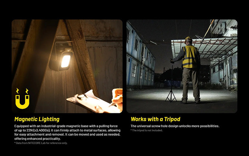Lampe de Travail Nitecore NWL30 3000 Lumens - 3 en 1 - Anti-moustique - Powerbank - Orientable 360°  - Rechargeable USB-C