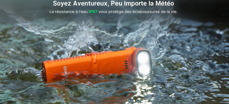 Lampe Torche Olight Arkflex - 1000 Lumens - Tête orientable pour gilet tactique NYCTALOPE