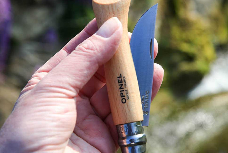 Opinel N°09 Tradition Inox – Couteau de poche pliant - Manche Hêtre - Lame 9 cm Opinel