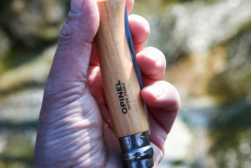Opinel N°09 Tradition Inox – Couteau de poche pliant - Manche Hêtre - Lame 9 cm Opinel