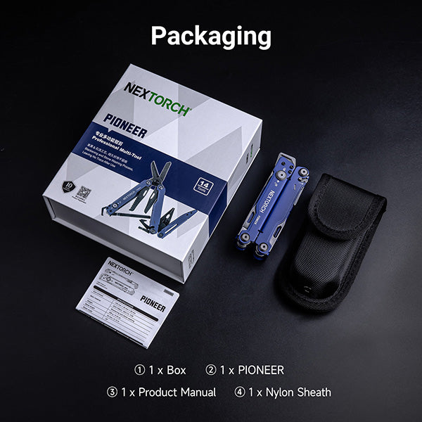 Nextorch Multi Tools Pioneer MT20 - Pince Outils Multifonctions - Bleu NYCTALOPE