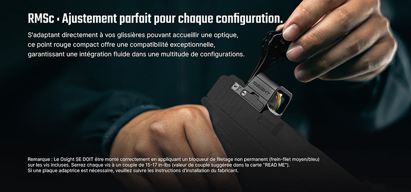 Olight Osight SE - Optique fermée à point rouge avec empreinte RMSc et batterie remplaçable