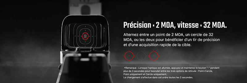 Olight Osight SE - Optique fermée à point rouge avec empreinte RMSc et batterie remplaçable