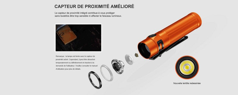 Lampe Torche Olight Baton 3 Pro Max - 2500 Lumens NYCTALOPE
