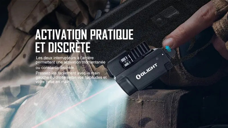 Lampe Torche Olight BALDR RL Mini – 600 Lumens – Laser Rouge - NYCTALOPE