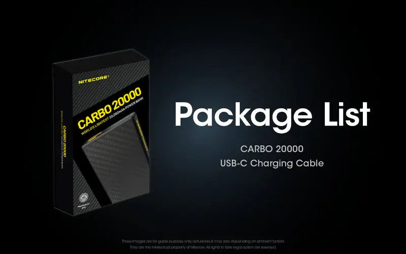 Powerbank Nitecore CARBO 20000 – 20 000mAh NYCTALOPE