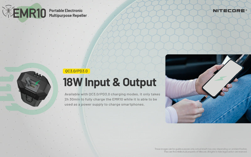Répulsif Anti-moustique électronique Nitecore EMR10 - Multifonctions - Rechargeable Nitecore