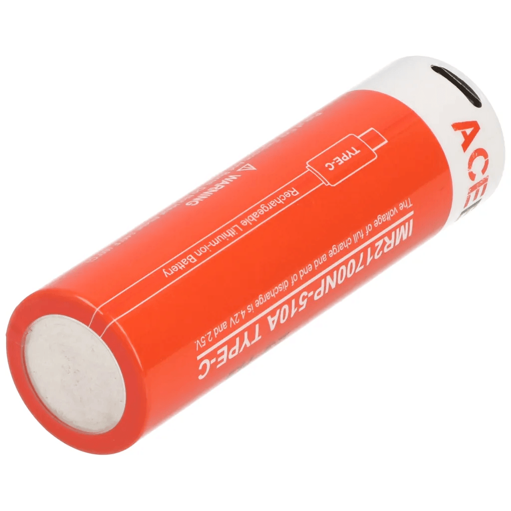 Batterie Acebeam 21700 5100mAh 3.7V protégée LIR - Rechargeable Type-c Acebeam