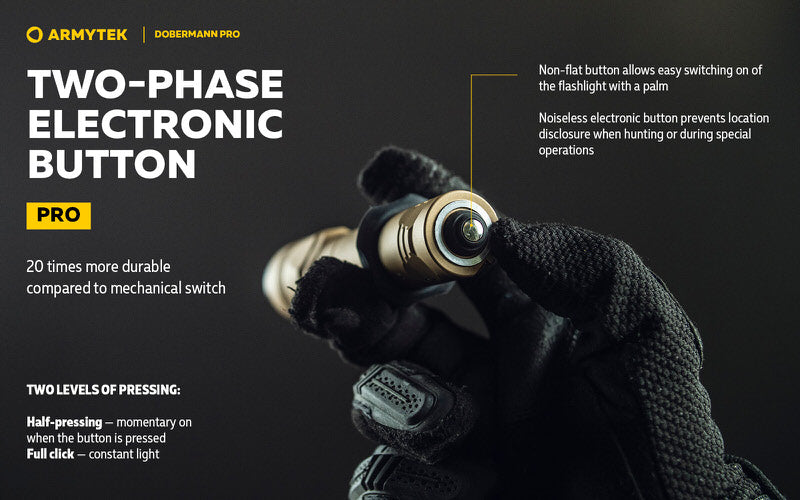 Lampe Torche Armytek Dobermann Pro SAND Magnet USB – 1400 Lumens - WARM  NYCTALOPE  