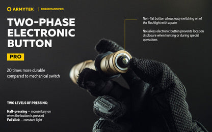 Lampe Torche Armytek Dobermann Pro SAND Magnet USB – 1400 Lumens - WARM  NYCTALOPE  