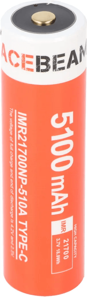 Batterie Acebeam 21700 5100mAh 3.7V protégée LIR - Rechargeable Type-c Acebeam