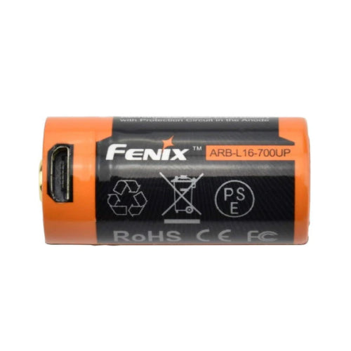 Batterie Fenix 16340 Li-ion 700mAh - ARBL16-700UP - Micro USB  NYCTALOPE  