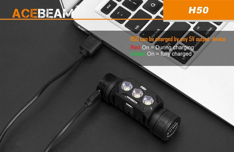 Lampe Frontale Acebeam H50 – 2000 Lumens Acebeam
