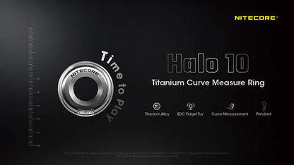 Anneau de Mesure Nitecore HALO 10 - Conception Titane - Précision 10cm - Mesure Surfaces Irrégulières - Ultra Compact - NYCTALOPE
