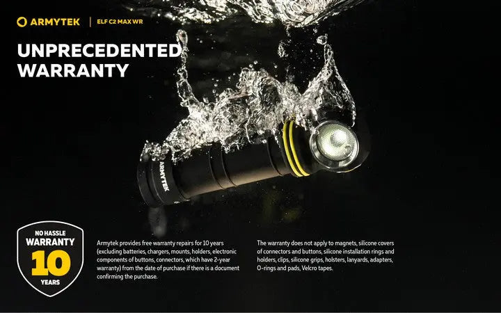 Armytek Elf C2 Max WR USB-C - Lampe frontale 4-en-1 lumière blanche et rouge