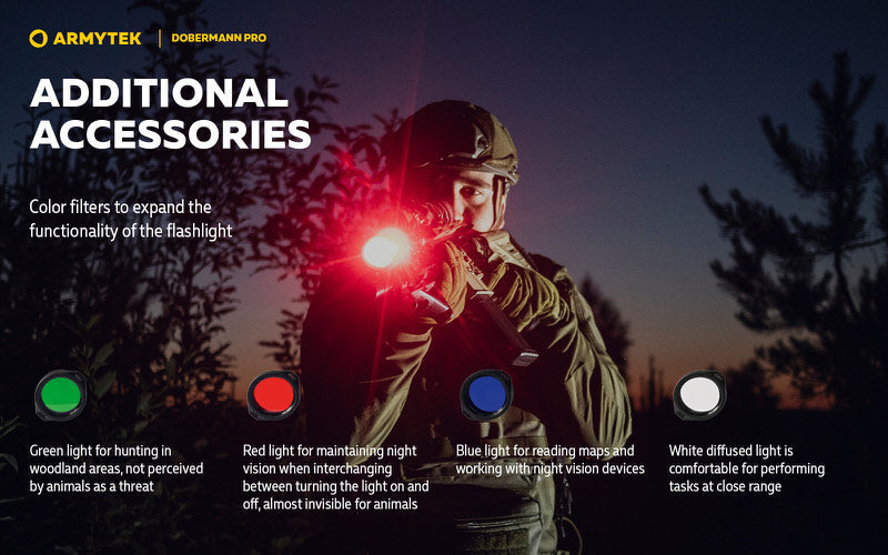 Lampe Torche Armytek Dobermann Pro OLIVE Magnet USB – 1400 Lumens - WARM  NYCTALOPE  