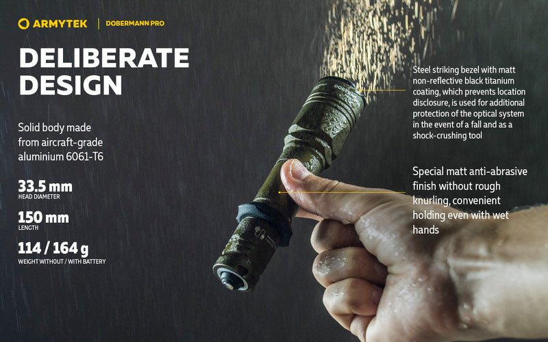 Lampe Torche Armytek Dobermann Pro OLIVE Magnet USB – 1400 Lumens - WARM  NYCTALOPE  