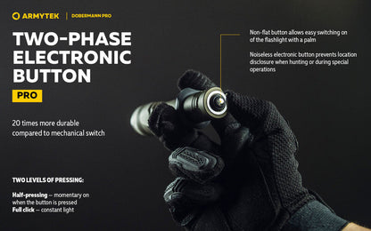 Lampe Torche Armytek Dobermann Pro OLIVE Magnet USB – 1400 Lumens - WARM  NYCTALOPE  