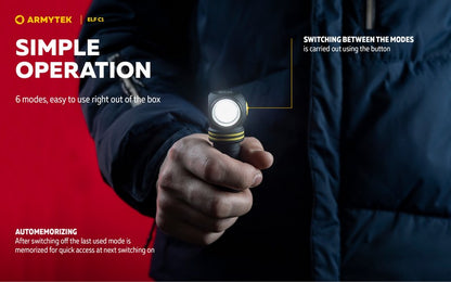 Lampe frontale Armytek Elf C1 USB-C - 1000 / 930 Lumens - White & Warm - NYCTALOPE