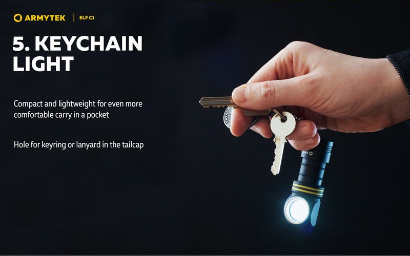 Lampe frontale Armytek Elf C1 USB-C - 1000 / 930 Lumens - White & Warm - NYCTALOPE