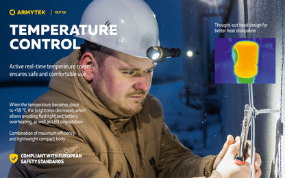 Lampe frontale Armytek Elf C2 USB-C - 1023 Lumens - Warm - NYCTALOPE