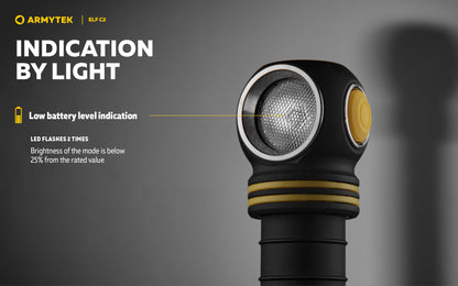 Lampe frontale Armytek Elf C2 USB-C - 1023 Lumens - Warm - NYCTALOPE