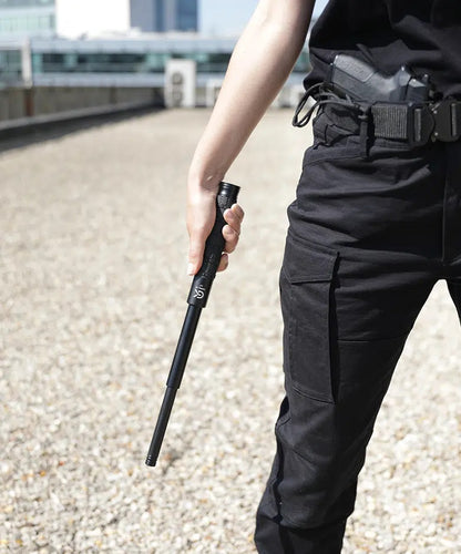 Bâton télescopique GK Pro 580AL Acier/Aluminium - Déploiement rapide - Bouton-poussoir - Poignée grippée - Disponible en 17" et 21" - NYCTALOPE