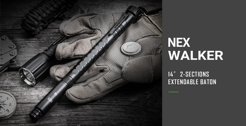 Bâton matraque télescopique Nextorch NEX Walker 14’’  NYCTALOPE  