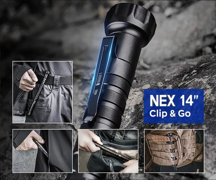 Bâton matraque télescopique Nextorch NEX Walker 14’’  NYCTALOPE  