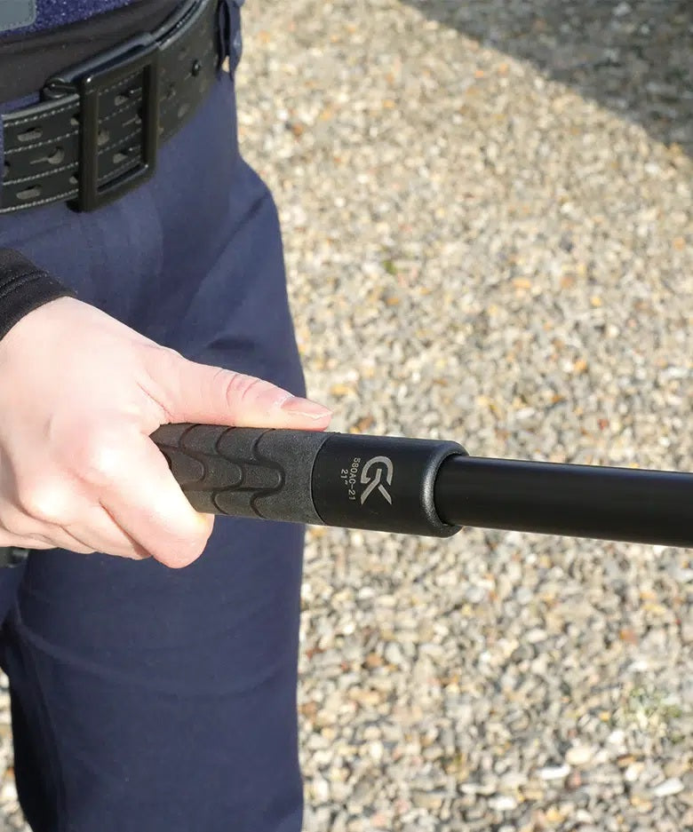 Bâton Télescopique GK Pro 580AC-21 Acier - Déploiement rapide - Bouton-poussoir - Poignée grippée - Anneau anti-arrachement
