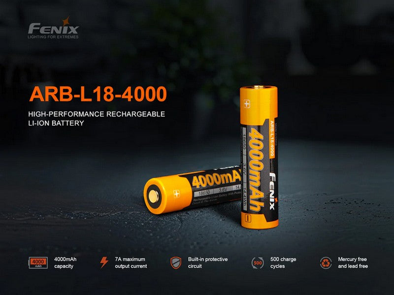 Batterie 18650 4000mAh fenix ARB-L18-4000  NYCTALOPE  