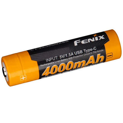 Batterie 18650 4000mAh fenix ARB-L18-4000U port USB type C intégré  NYCTALOPE  
