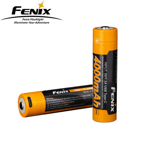 Batterie 18650 4000mAh fenix ARB-L18-4000U port USB type C intégré  NYCTALOPE  