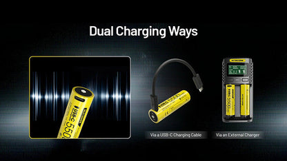 Batterie Nitecore NL2155HPR 5500mAh 3.6V li-ion protégée Haute Performance - port USB-C  NYCTALOPE  