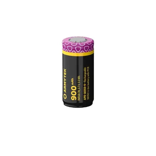 Batterie ARMYTEK 18350 900mAh - Li-Ion 3.7V - Protégée Circuit PCB  NYCTALOPE  