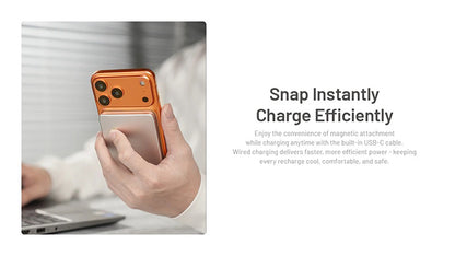 Powerbank Nitecore Pocket 5 5000mAh - 22,5W - Câble USB-C Intégré - Fixation Magnétique - IPX7