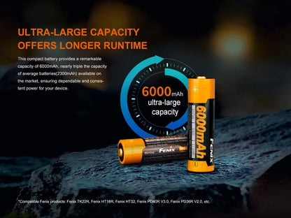 Batterie Fenix ARB-L21 6000 mAh 3.6V 21700 protégée Li-ion  NYCTALOPE  