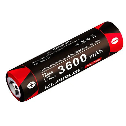 Batterie Klarus 18GT-36 18650 3600mAh protégée LiR pour lampe XT11GT, XT12S, XT2CR  NYCTALOPE  