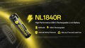 Batterie Li-ion Nitecore NL1840R 4000mAh 18650 Rechargeable - USB-C Intégré - Haute Densité Énergétique