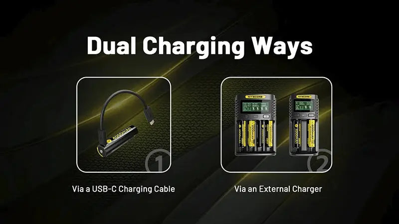 Batterie Li-ion Nitecore NL1840R 4000mAh 18650 Rechargeable - USB-C Intégré - Haute Densité Énergétique