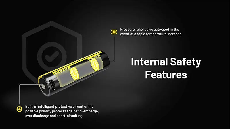Batterie Li-ion Nitecore NL1840R 4000mAh 18650 Rechargeable - USB-C Intégré - Haute Densité Énergétique
