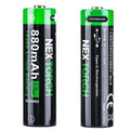 Batterie Nextorch 14500 - 880mAh - 3.7V protégée Li-ion USB-C  NYCTALOPE  