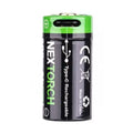 Batterie Nextorch 16340 rechargeable USB-C - 800mAh 3.6V protégée Li-ion  NYCTALOPE  