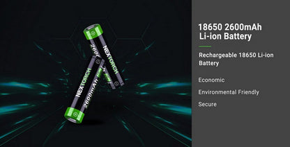 Batterie Nextorch 18650 - 2600mAh 3.6V protégée Li-ion  NYCTALOPE  