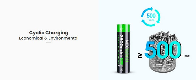 Batterie Nextorch 18650 - 2600mAh 3.6V protégée Li-ion  NYCTALOPE  